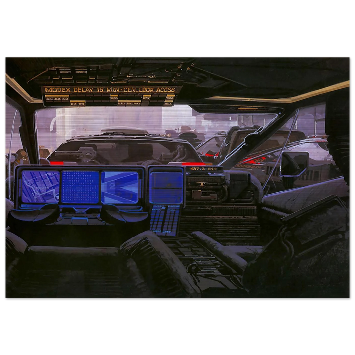 Syd Mead - Syd Mead Brushed Aluminum Print - 70x100 cm / 28x40 inches | Syd Mead Aluminum Print | Syd Mead Prints