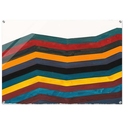 Irregular Horizontal Bands of Equal Width Starting at Bottom - Sol LeWitt Acrylic Print - 70x100 cm / 28x40″ inches | Sol LeWitt Wall Art | Sol LeWitt Prints