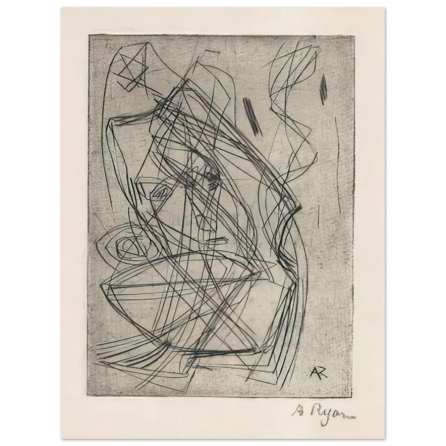 Anne Ryan - Prostrating Figure - 1945  75x100 cm / 30x40inches Fine Art Poster