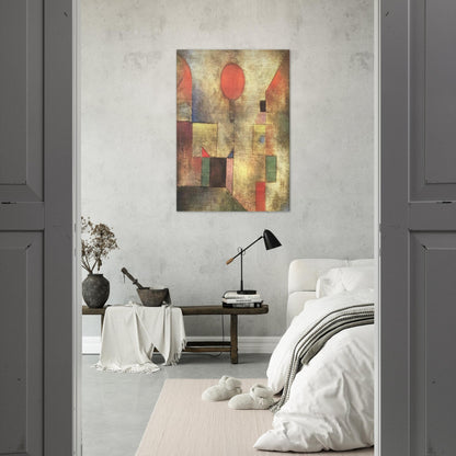 RED BALLOON 1922 - Paul Klee Brushed Aluminum Print - 70x100 cm / 28x40 inches | Paul Klee Aluminum Print | Paul Klee Prints