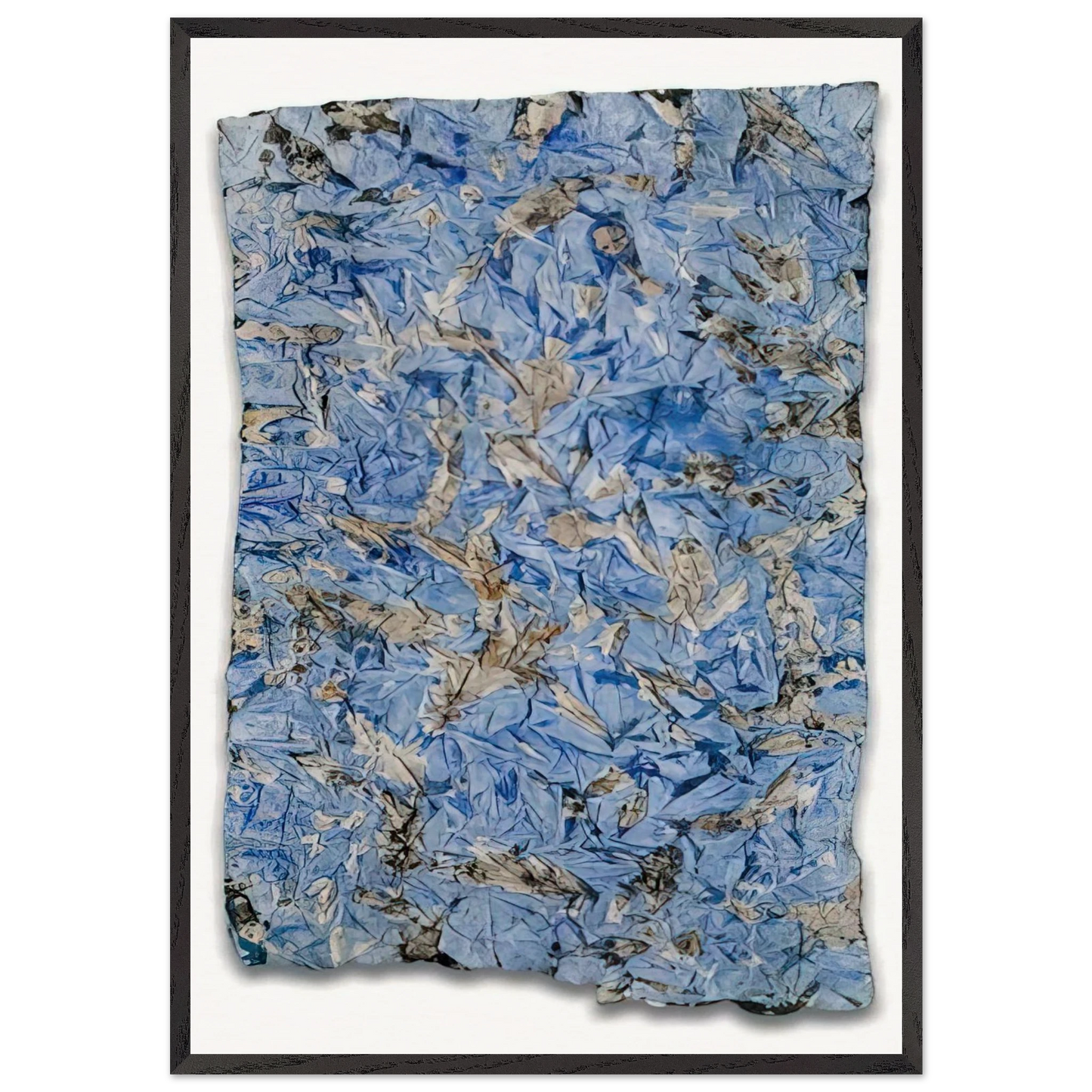Untitled - 1982 N4 - Simon Hantai 70x100 cm / 28x40 inches Framed Art Print – Black Wooden Frame