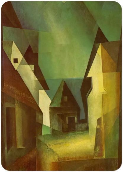 GABERNDORF II 1924 By Lyonel Feininger Pack of 10 Post Cards | Lyonel Feininger Post Cards | A6 (10.5 x 14.8 cm) - 4.1 x 5.8 inches
