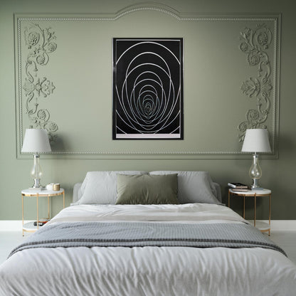 Concentric Space - 1969 - Clarence Holbrook Carter Brushed Aluminum Print - 70x100 cm / 28x40 inches | Clarence Holbrook Carter Aluminum Print | Clarence Holbrook Carter Prints