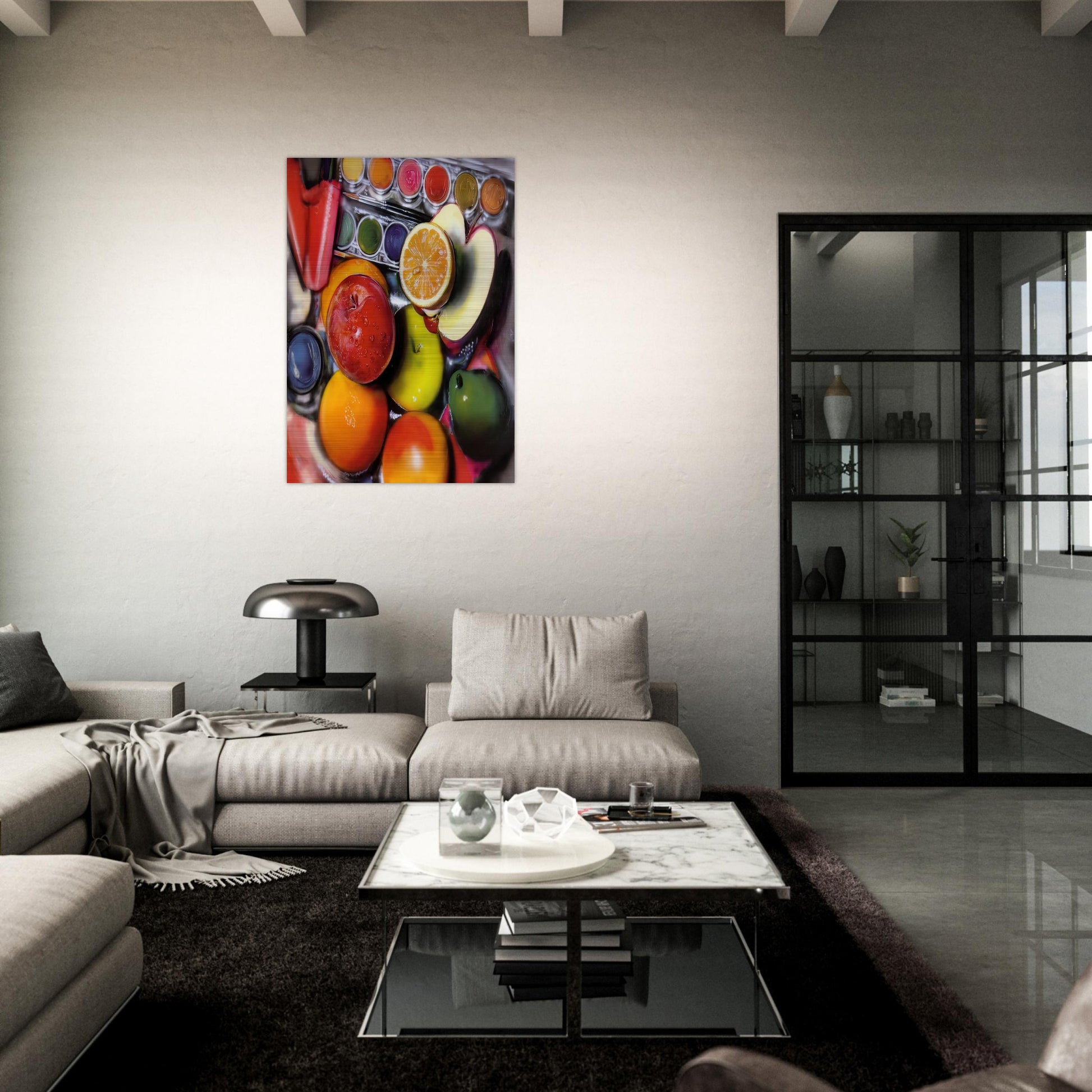 ENERGY APPLES 1980 - Audrey Flack Brushed Aluminum Print - 70x100 cm / 28x40 inches | Audrey Flack Aluminum Print | Audrey Flack Prints