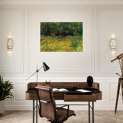 Park at Asnieres in Spring - Vincent van Gogh Brushed Aluminum Print - 70x100 cm / 28x40 inches | Vincent van Gogh Aluminum Print | Vincent van Gogh Prints