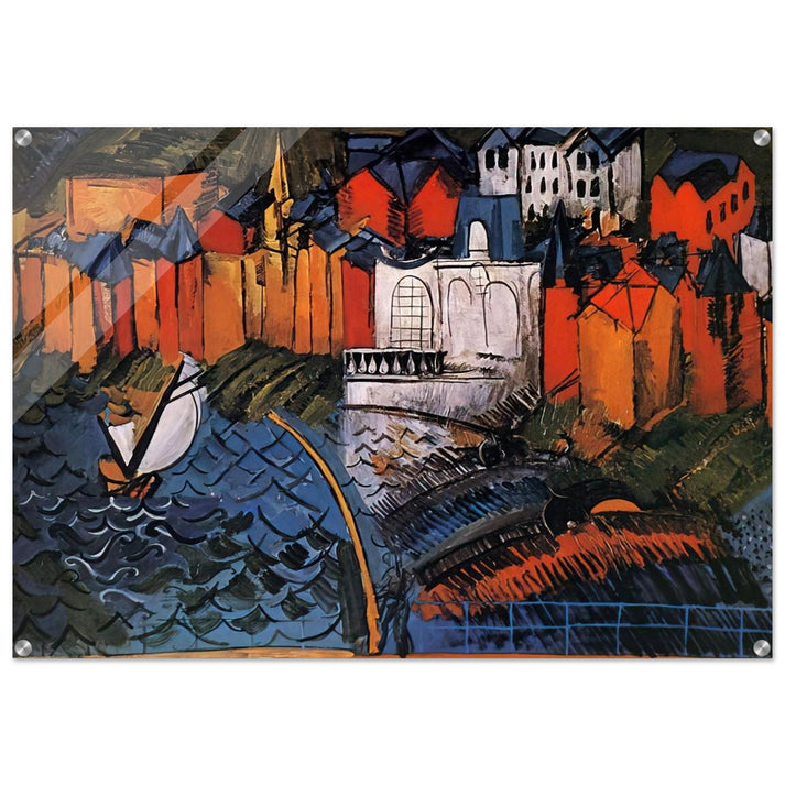 SAILBOAT AT SAINTE ADRESSE 1912 - Raoul Dufy Acrylic Print - 70x100 cm / 28x40″ inches | Raoul Dufy Wall Art | Raoul Dufy Prints