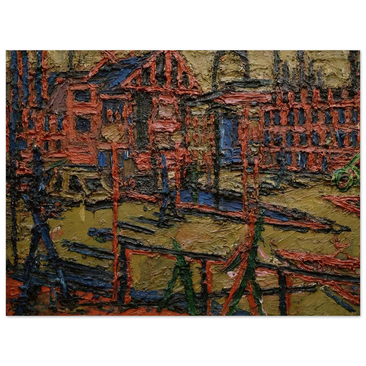 Frank Auerbach - BEHIND CAMDEN TOWN STATION SUMMER EVENING  75x100 cm / 30x40inches Fine Art Poster