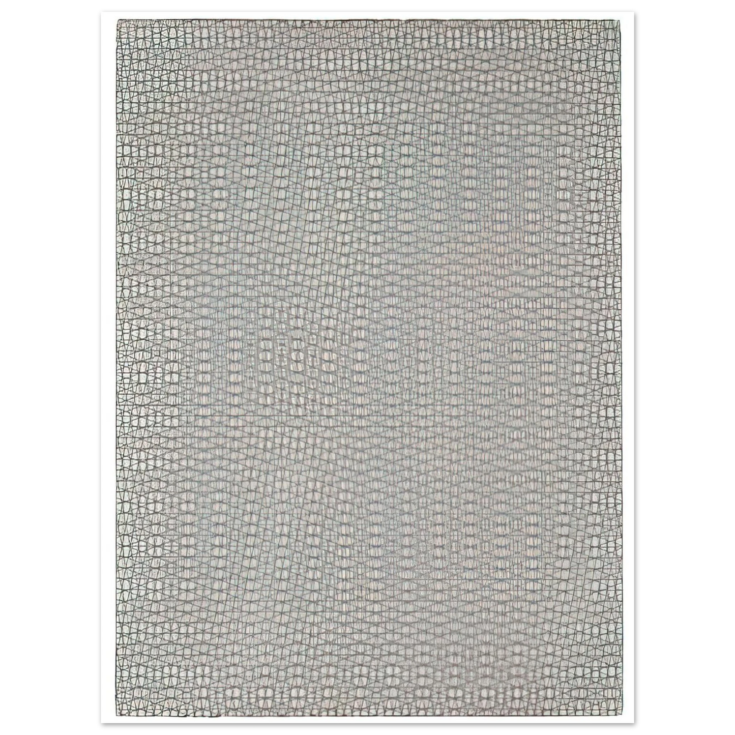 Francois Morellet - 3 grillages superposÃƒÂ©s 0Ã‚Â°, 15Ã‚Â°, -15Ã‚Â° - 1959  75x100 cm / 30x40inches Fine Art Poster