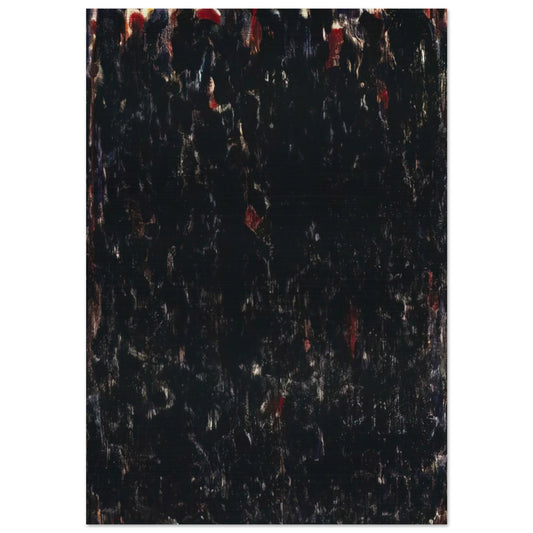 Untitled  Black Clouds  - Sam Francis Brushed Aluminum Print - 70x100 cm / 28x40 inches | Sam Francis Aluminum Print | Sam Francis Prints