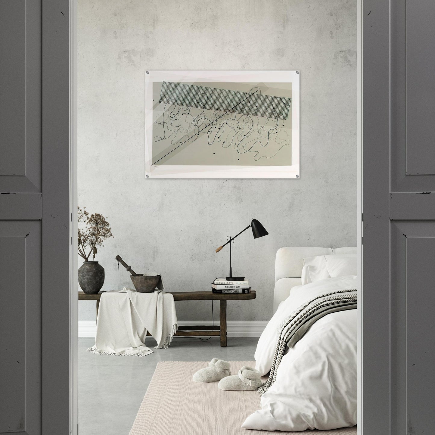 Fontana Mix Light Grey - 1981 - John Cage Acrylic Print - 70x100 cm / 28x40″ inches | John Cage Wall Art | John Cage Prints