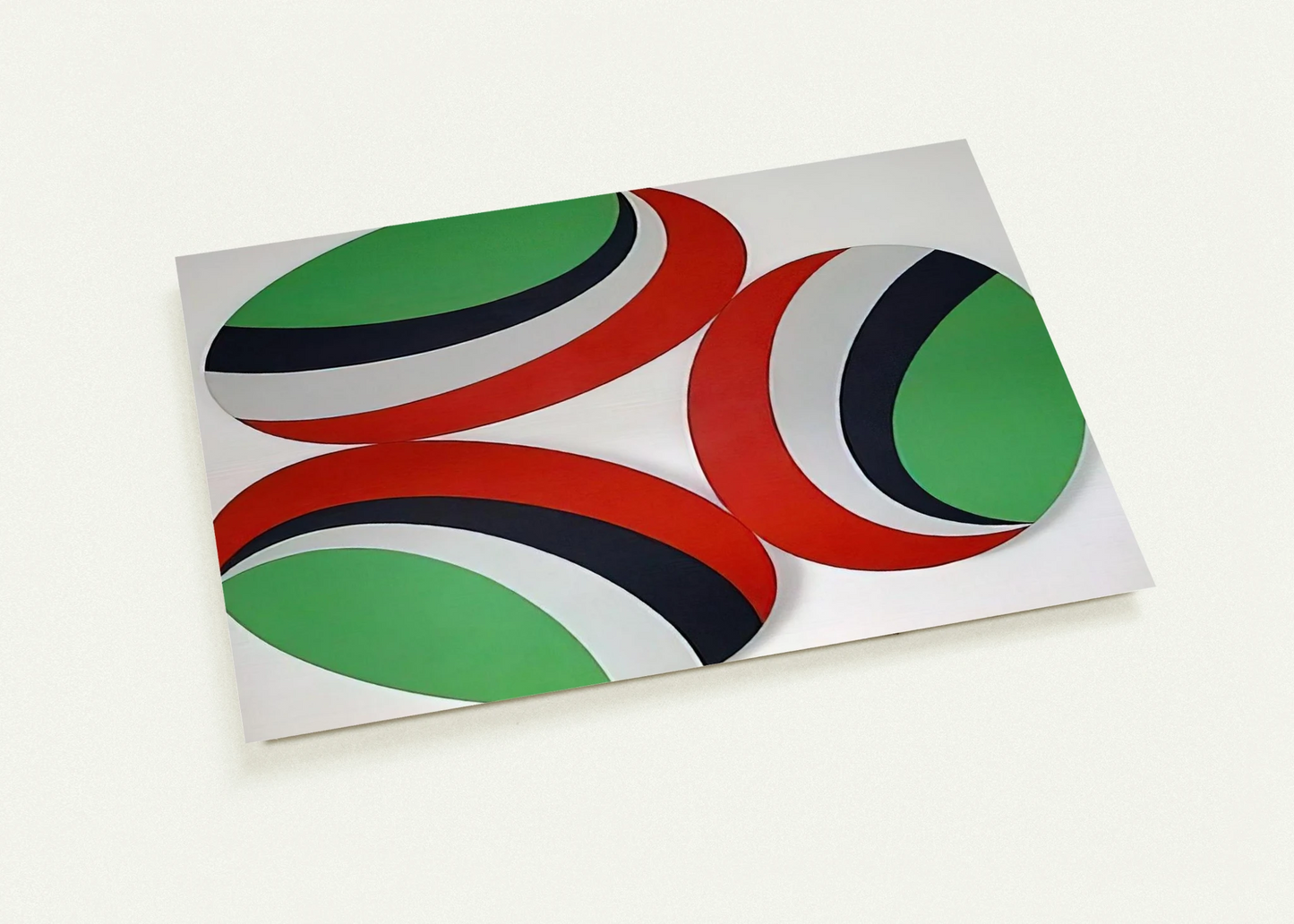 Oh Happy Day Constellation series - Hard Edge Painting By Leon Polk Smith Pack of 10 Post Cards | Leon Polk Smith Post Cards | A6 (10.5 x 14.8 cm) - 4.1 x 5.8 inches