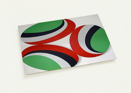Oh Happy Day Constellation series - Hard Edge Painting By Leon Polk Smith Pack of 10 Post Cards | Leon Polk Smith Post Cards | A6 (10.5 x 14.8 cm) - 4.1 x 5.8 inches