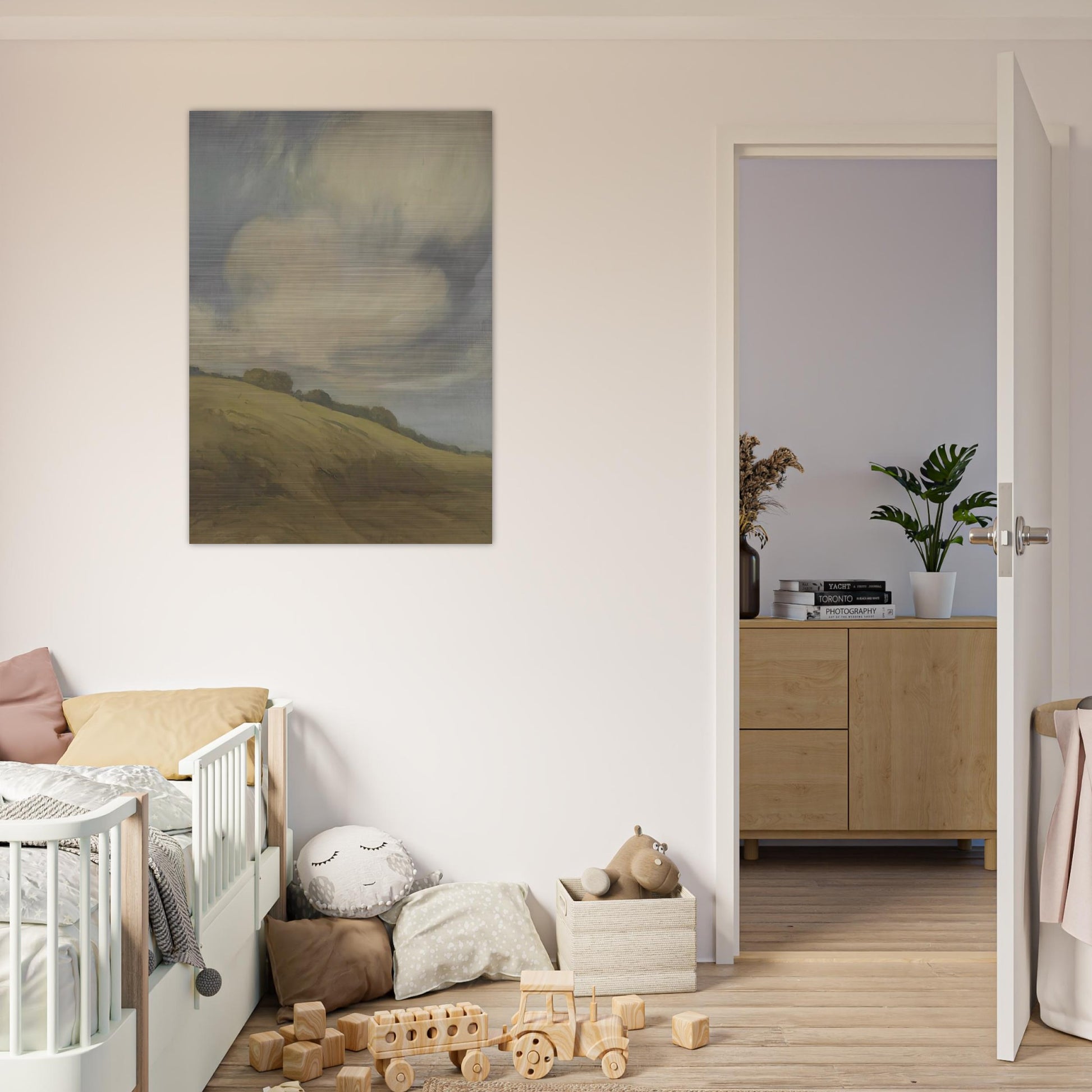 Clouds over a California hillside - Tonalism - Xavier Martinez Brushed Aluminum Print - 70x100 cm / 28x40 inches | Xavier Martinez Aluminum Print | Xavier Martinez Prints
