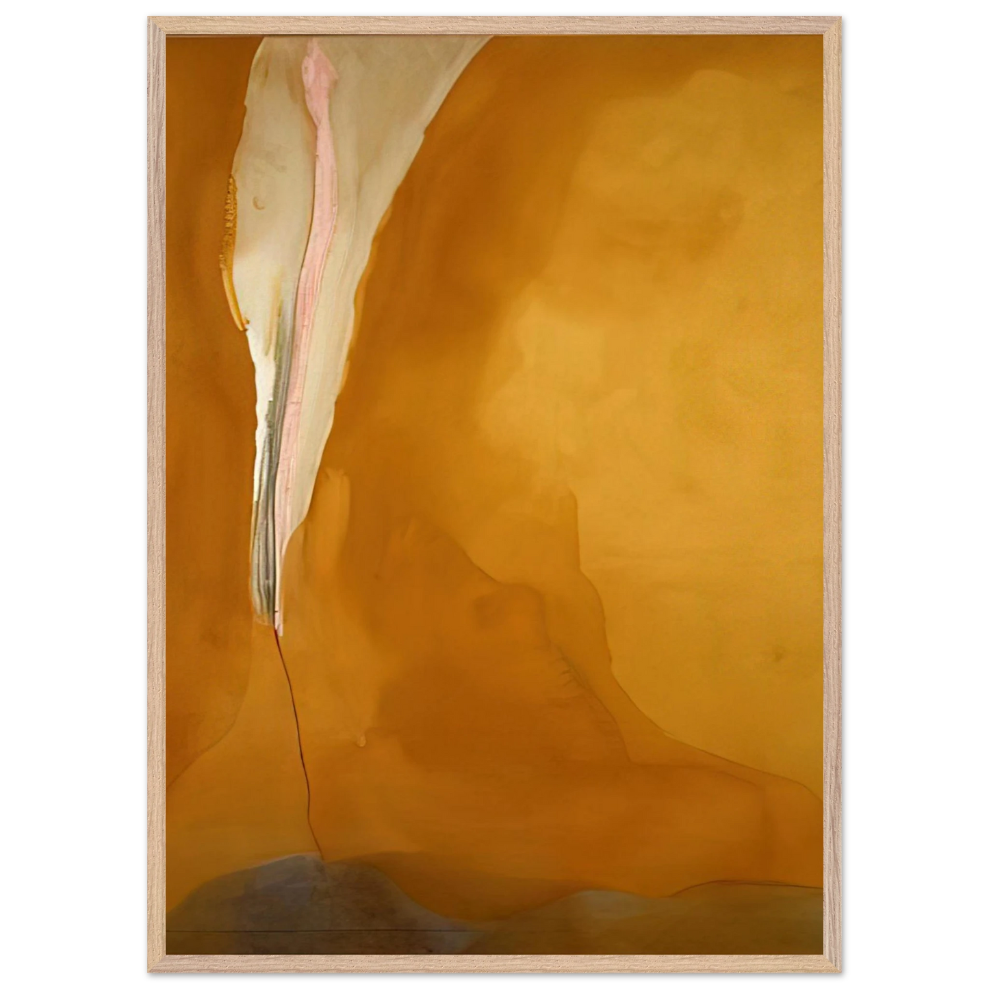 Helen Frankenthaler - Coral Wedge - 1972 Wall art - 30x45 cm / 12x18 inches - Premium Wooden Framed Poster With Fine Art Paper-canvas - Black frame