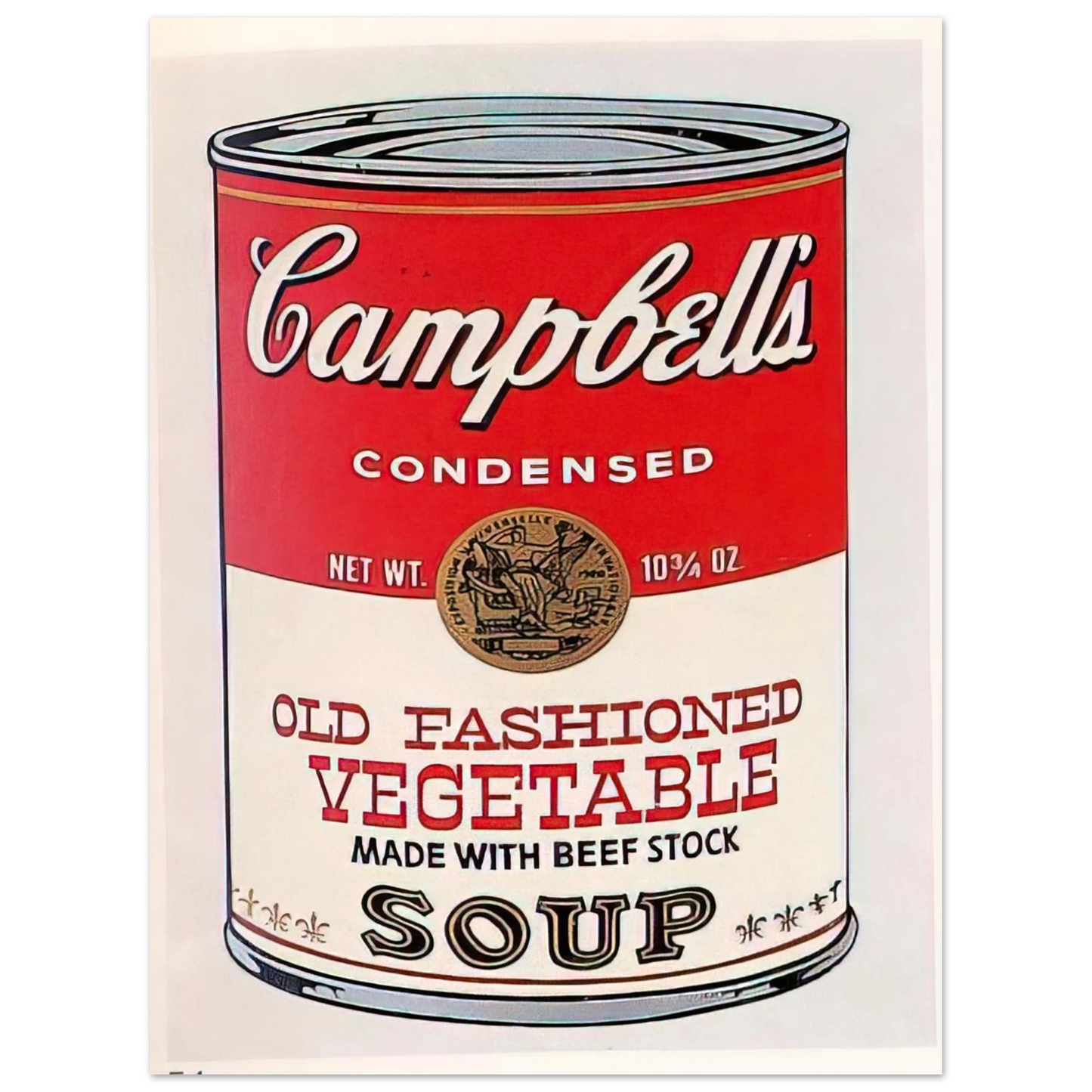 Andy Warhol - Campbell's Soup Can  Old Fashioned Vegetable  Fine Art Poster