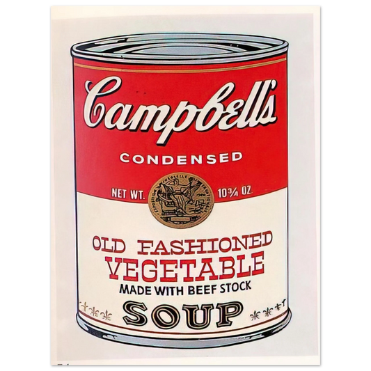 Andy Warhol - Campbell's Soup Can  Old Fashioned Vegetable  Fine Art Poster