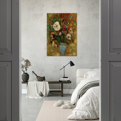 BOUQUET OF FLOWERS 1 - Odilon Redon Brushed Aluminum Print - 70x100 cm / 28x40 inches | Odilon Redon Aluminum Print | Odilon Redon Prints