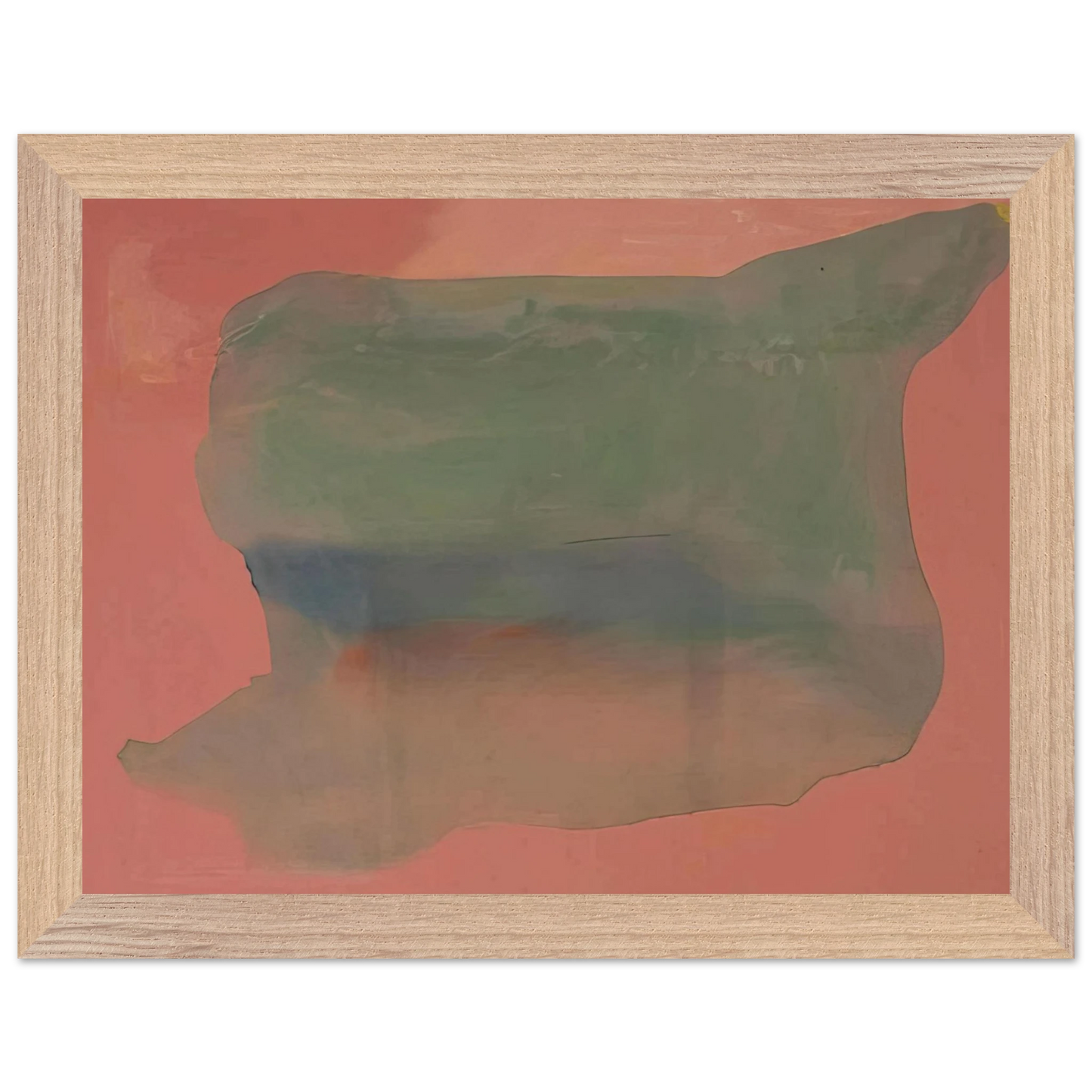 Helen Frankenthaler - Yearning - 1973 Wall art - 13x18 cm / 5x7 inches - Premium Wooden Framed Poster With Fine Art Paper-canvas - White frame