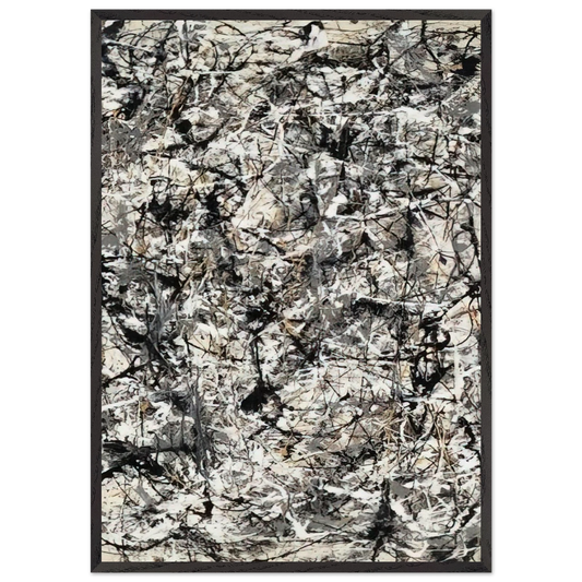 CATHEDRAL 1947 - Jackson Pollock 70x100 cm / 28x40 inches Framed Art Print – Black Wooden Frame