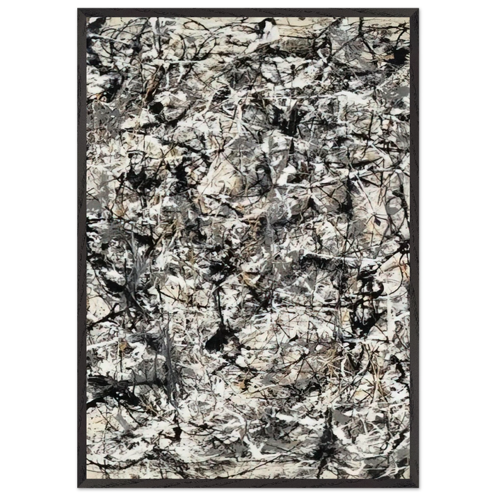 CATHEDRAL 1947 - Jackson Pollock 70x100 cm / 28x40 inches Framed Art Print – Black Wooden Frame