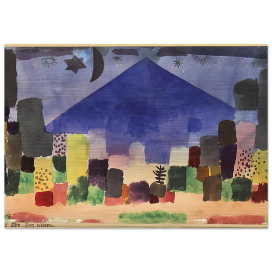 MOUNT NIESEN 1915 - Paul Klee Brushed Aluminum Print - 70x100 cm / 28x40 inches | Paul Klee Aluminum Print | Paul Klee Prints
