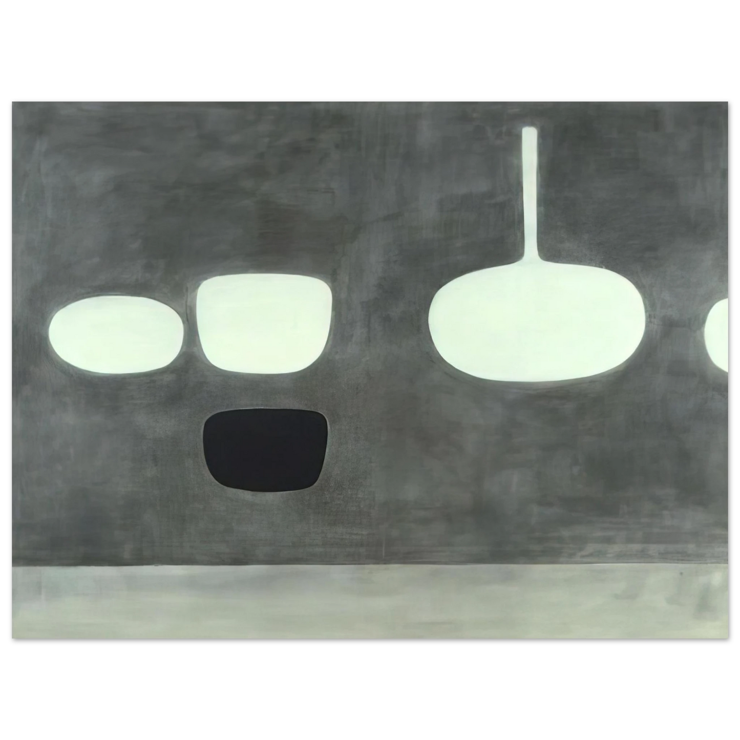 William Scott - Grey Still Life - 1969  75x100 cm / 30x40inches Fine Art Poster