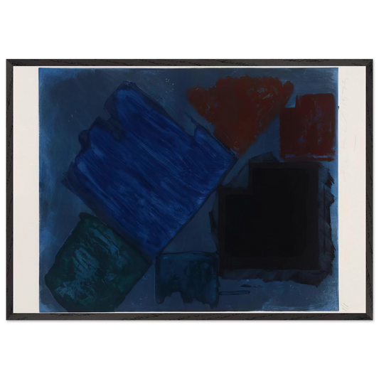 Splay - 1979 - John Hoyland 70x100 cm / 28x40 inches Framed Art Print – Black Wooden Frame