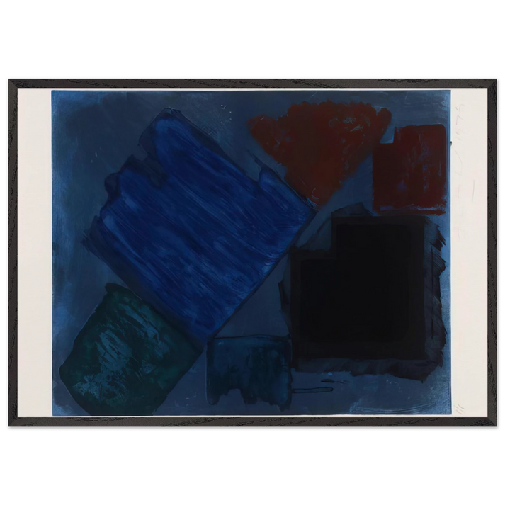 Splay - 1979 - John Hoyland 70x100 cm / 28x40 inches Framed Art Print – Black Wooden Frame