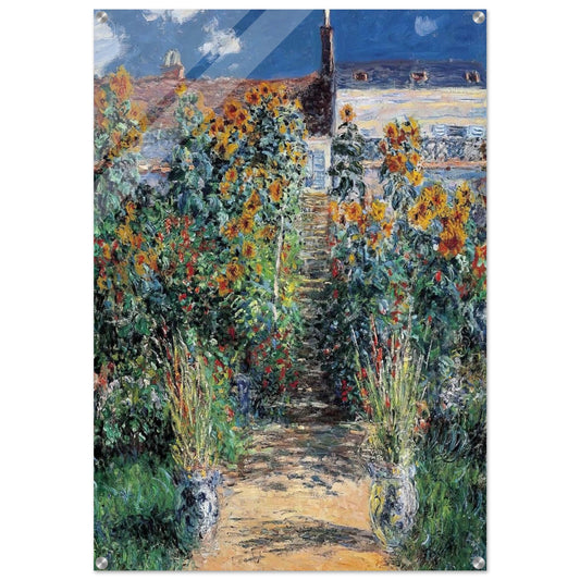 The Garden at Vetheuil - claude monet Acrylic Print - 70x100 cm / 28x40″ inches