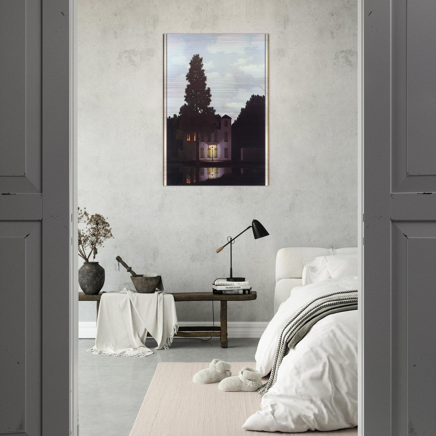 THE EMPIRE OF LIGHTS 1954 1 - Rene Magritte Brushed Aluminum Print - 70x100 cm / 28x40 inches | Rene Magritte Aluminum Print | Rene Magritte Prints