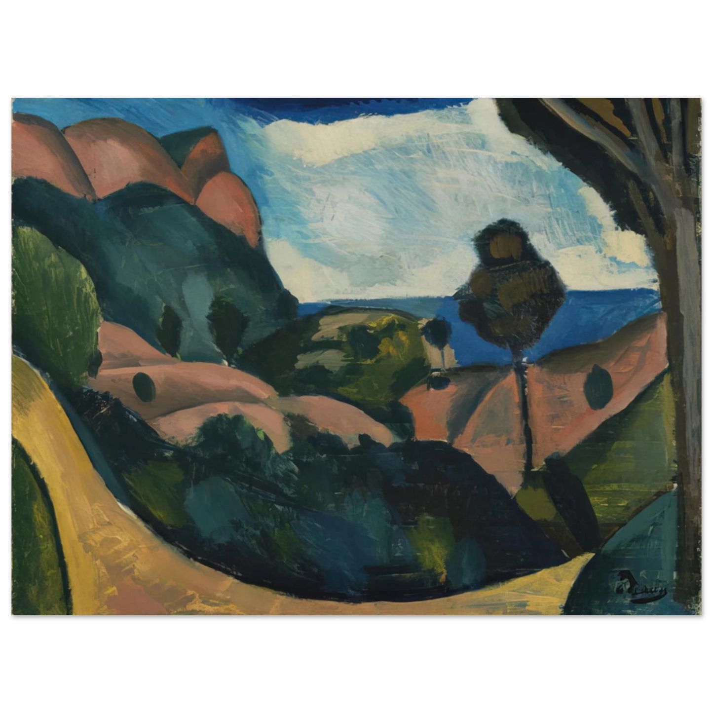 Andre Derain - LANDSCAPE NEAR CASSIS 1907  75x100 cm / 30x40inches Fine Art Poster
