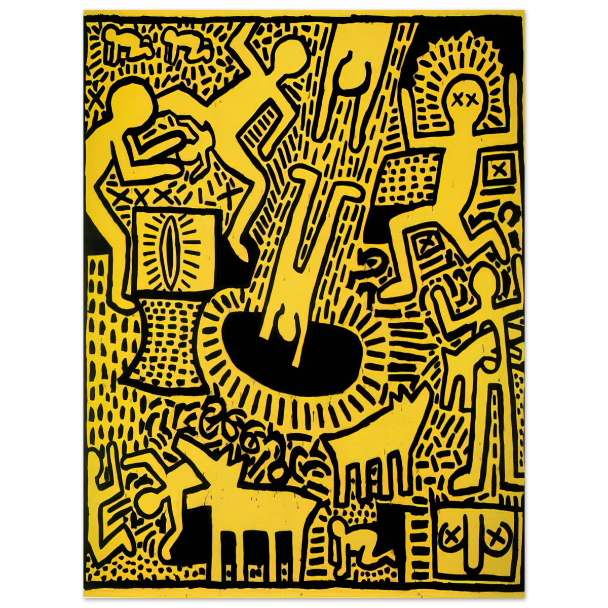 Keith Haring - UNTITLED 1981  75x100 cm / 30x40inches Fine Art Poster | Keith Haring Art For Sale