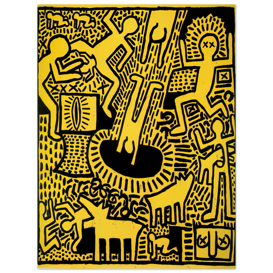 Keith Haring - UNTITLED 1981  75x100 cm / 30x40inches Fine Art Poster | Keith Haring Art For Sale