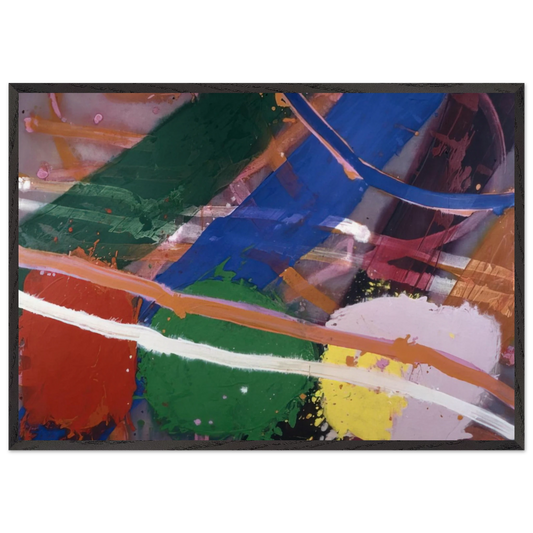 Festival - 1983 - Albert Irvin 70x100 cm / 28x40 inches Framed Art Print – Black Wooden Frame