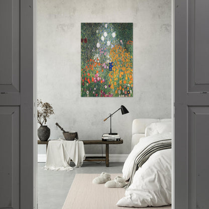 FLOWER GARDEN 1907 - Gustav Klimt Brushed Aluminum Print - 70x100 cm / 28x40 inches | Gustav Klimt Aluminum Print | Gustav Klimt Prints
