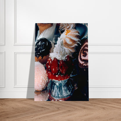 STRAWBERRY TART SUPREME 1974 - Audrey Flack Brushed Aluminum Print - 70x100 cm / 28x40 inches | Audrey Flack Aluminum Print | Audrey Flack Prints