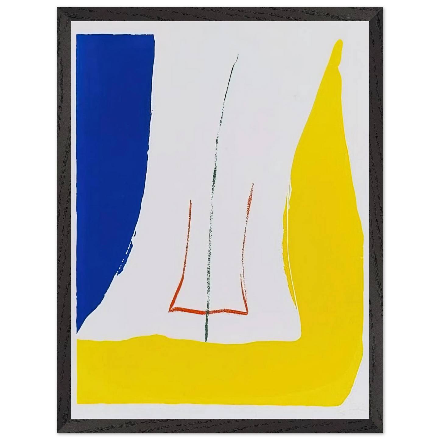 Helen Frankenthaler - Sun Corner - 1968 Wall art - 28x43  cm / XL (11x17 inches) - Fine Art Poster-canvas - -