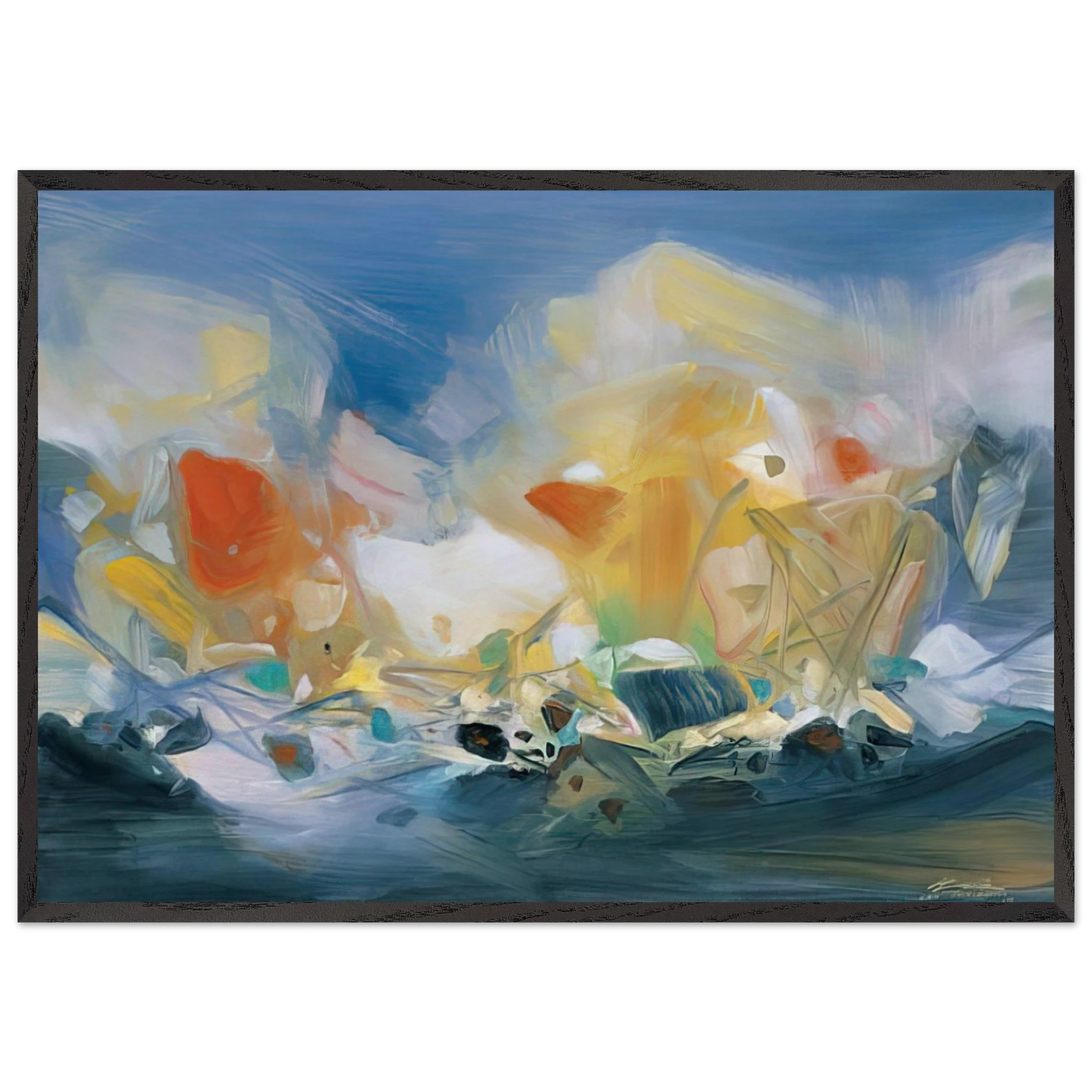NUEE IMMAT RIELLE 2007 - Chu teh Chun 70x100 cm / 28x40 inches Framed Art Print – Black Wooden Frame