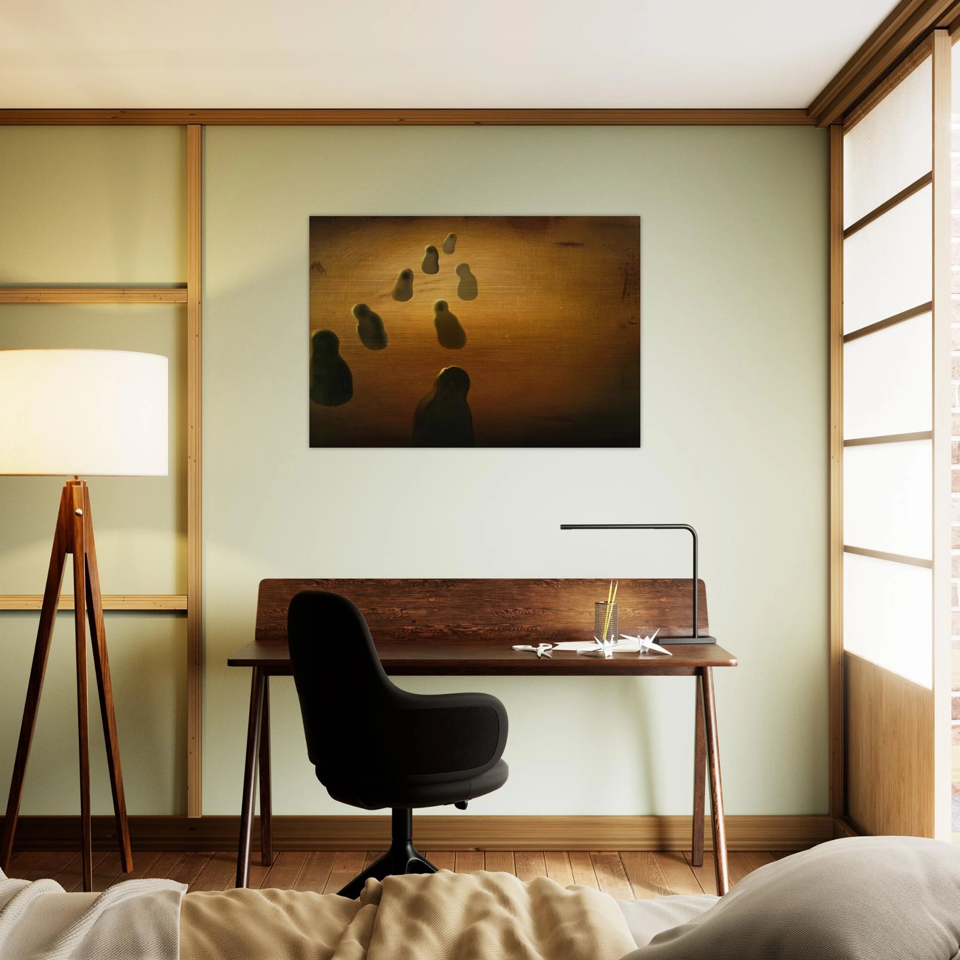 STUDY FOR DEOXYRIBONUCLEIC ACID ARABS - Salvador Dali Brushed Aluminum Print - 70x100 cm / 28x40 inches | Salvador Dali Aluminum Print | Salvador Dali Prints