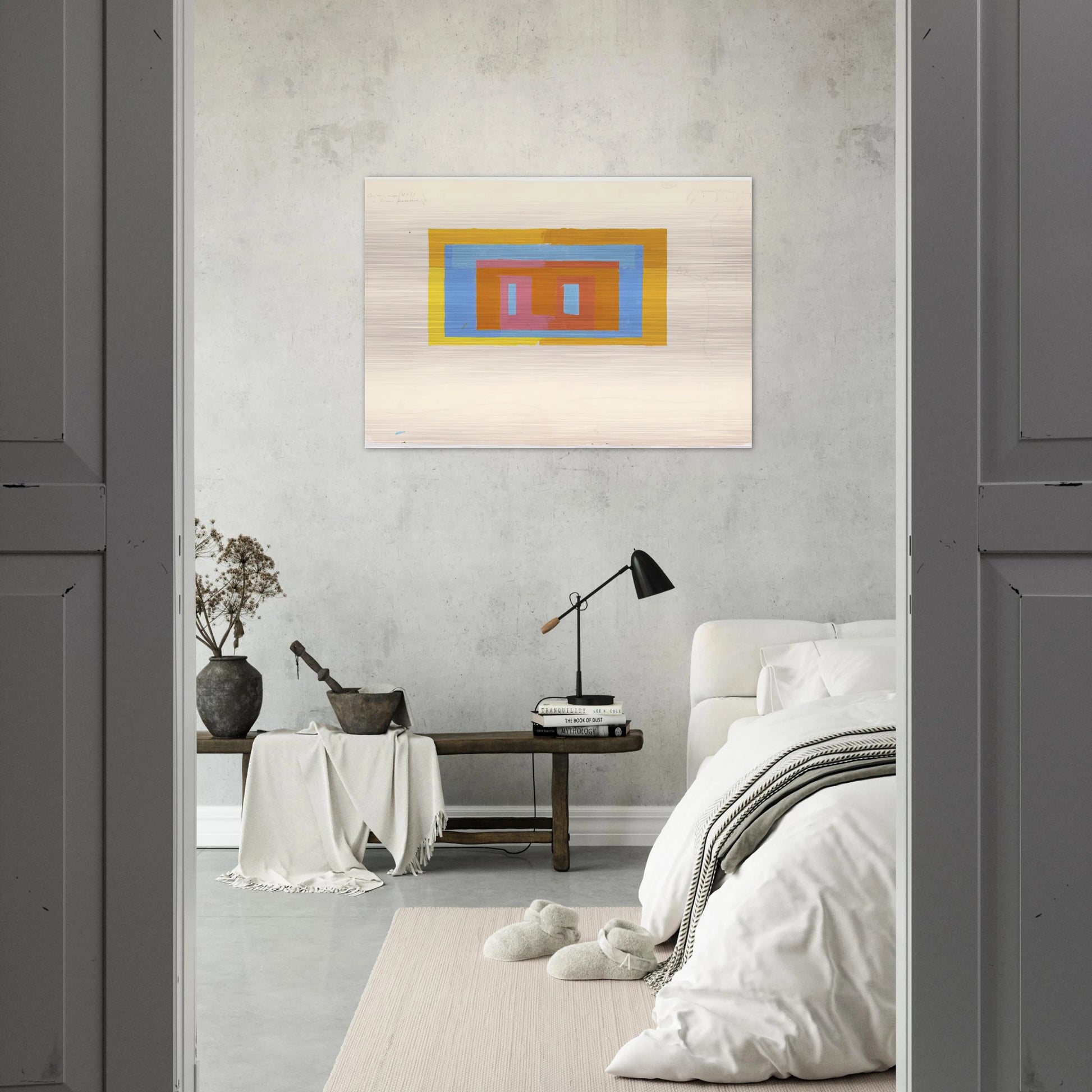 VARIANT ADOBE - Josef Albers Brushed Aluminum Print - 70x100 cm / 28x40 inches | Josef Albers Aluminum Print | Josef Albers Prints
