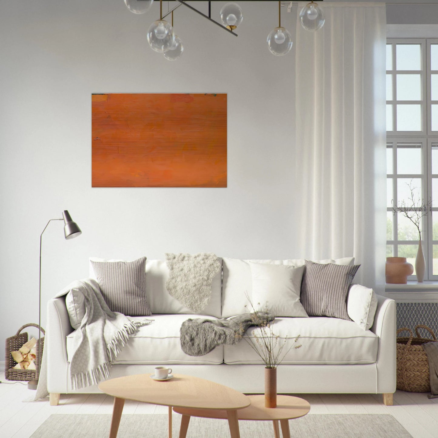 Untitled Orange Painting - 1955 - Robert Ryman Brushed Aluminum Print - 70x100 cm / 28x40 inches | Robert Ryman Aluminum Print | Robert Ryman Prints