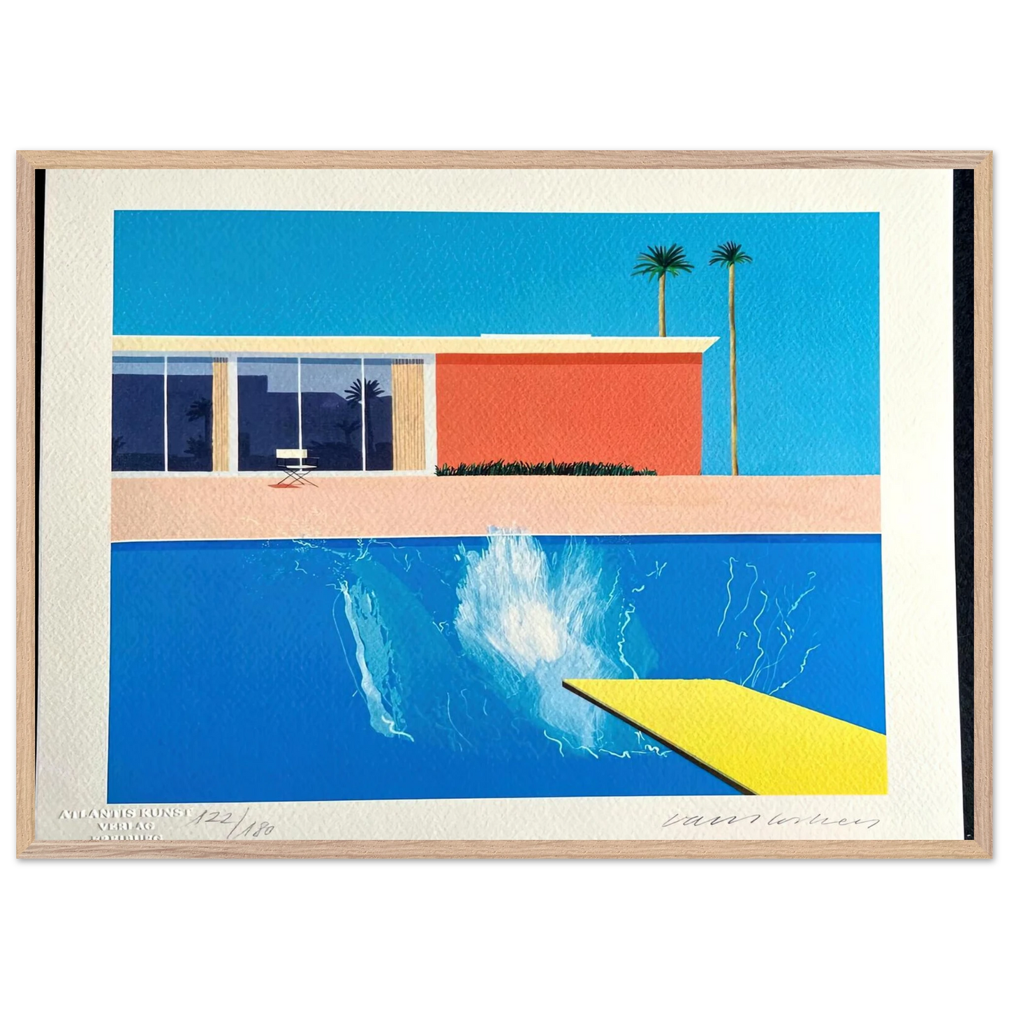 David Hockney - David Hockney Wall art - A1 (59.4 x 84.1  cm) - Premium Wooden Framed Poster With Fine Art Paper-canvas - Black frame