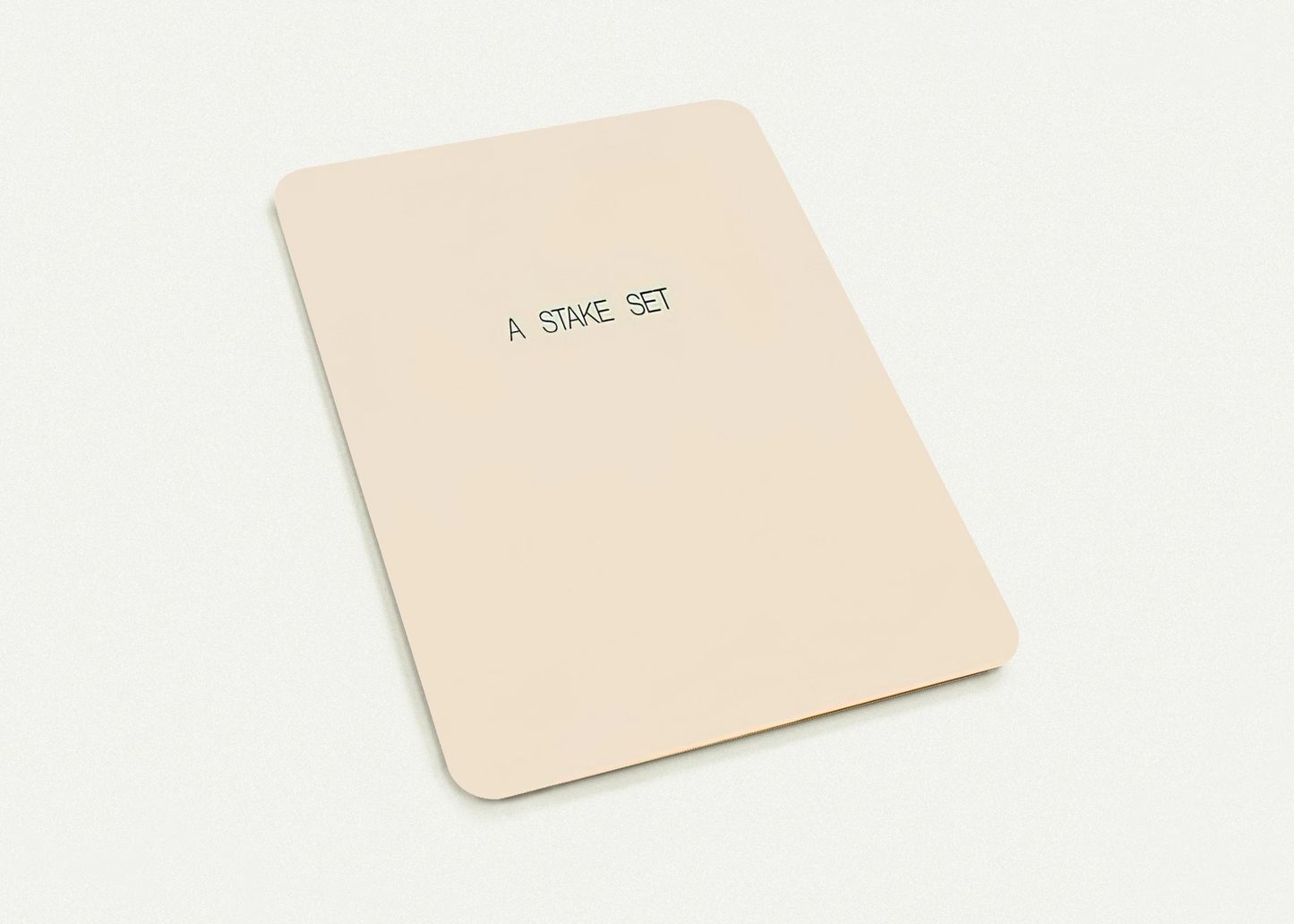 A Stake Set - 1969 By Lawrence Weiner Pack of 10 Post Cards | Lawrence Weiner Post Cards | A6 (10.5 x 14.8 cm) - 4.1 x 5.8 inches