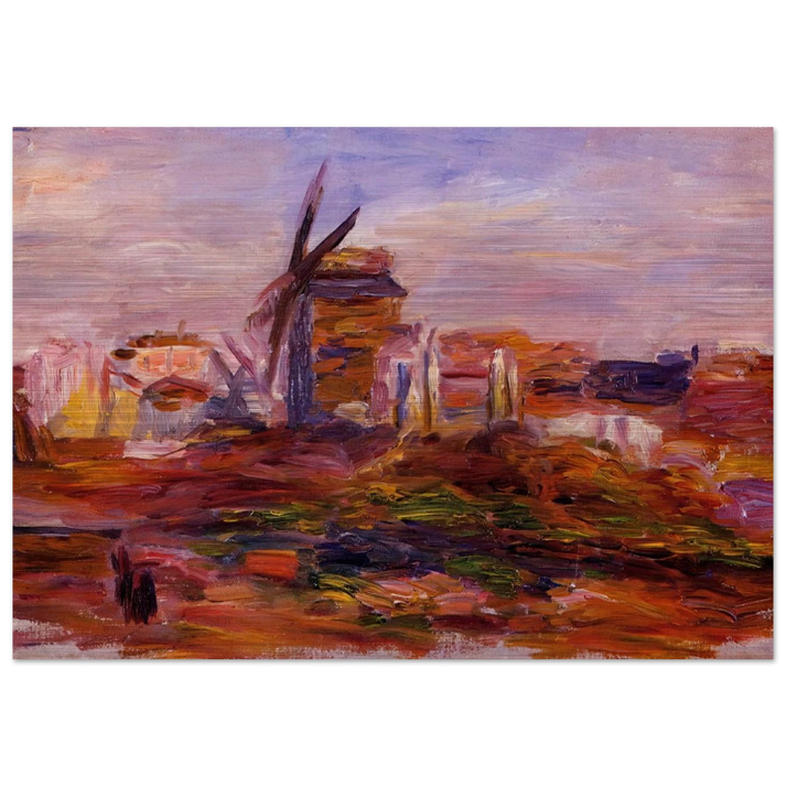 Windmill - Pierre-Auguste Renoir Brushed Aluminum Print - 70x100 cm / 28x40 inches | Pierre-Auguste Renoir Aluminum Print | Pierre-Auguste Renoir Prints