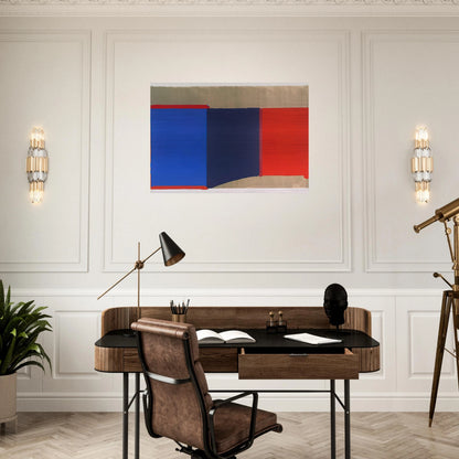 Blues, Reds - 1969 - John Hoyland Brushed Aluminum Print - 70x100 cm / 28x40 inches | John Hoyland Aluminum Print | John Hoyland Prints