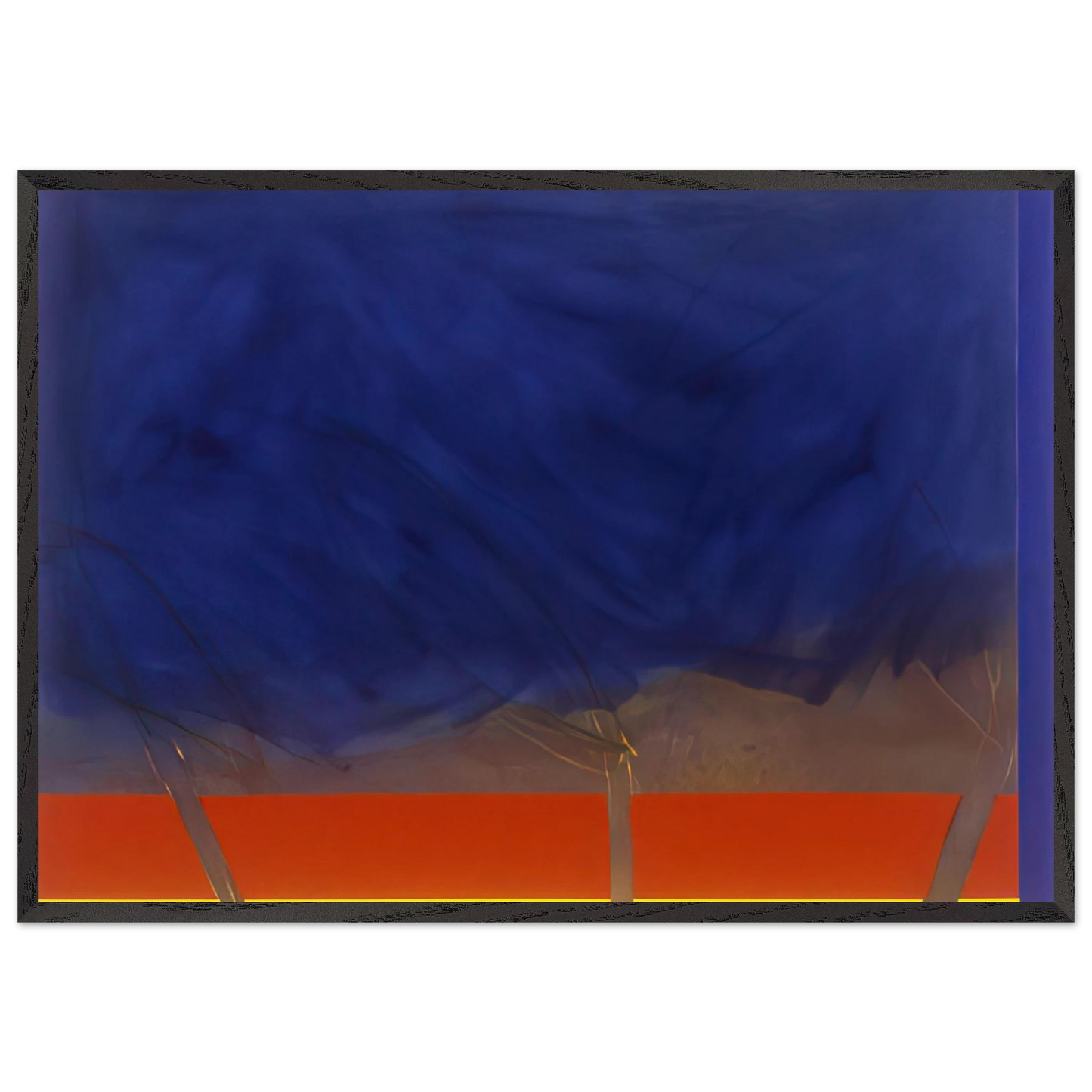 All Night - 1989 - Ronnie Landfield 70x100 cm / 28x40 inches Framed Art Print – Black Wooden Frame