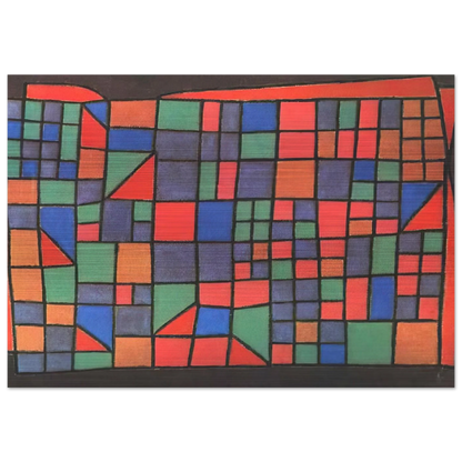 GLASS FACADE 1940 - Paul Klee Brushed Aluminum Print - 70x100 cm / 28x40 inches | Paul Klee Aluminum Print | Paul Klee Prints