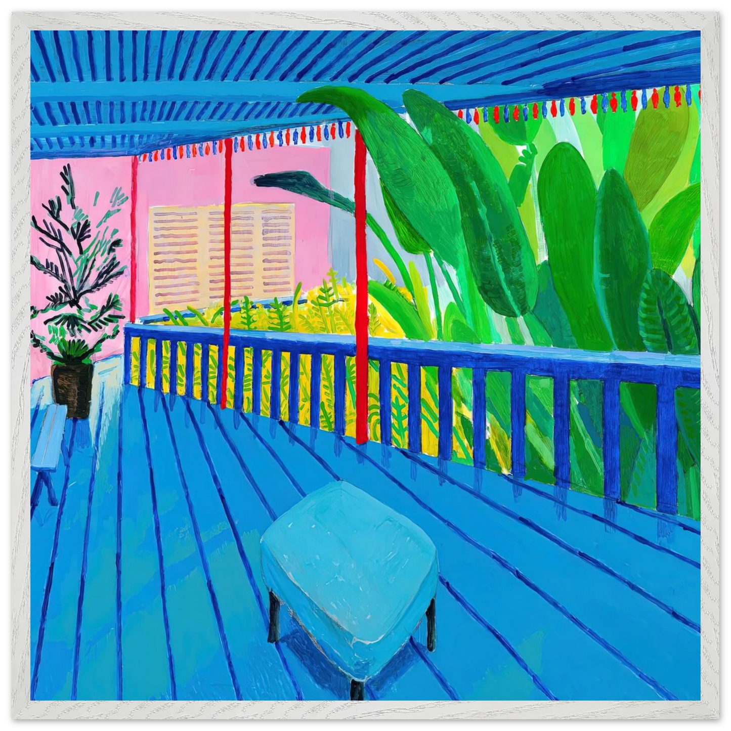 David Hockney - David Hockney Wall art - 40x60 cm / 16x24 inches - Premium Wooden Framed Poster With Fine Art Paper-canvas - Wood frame