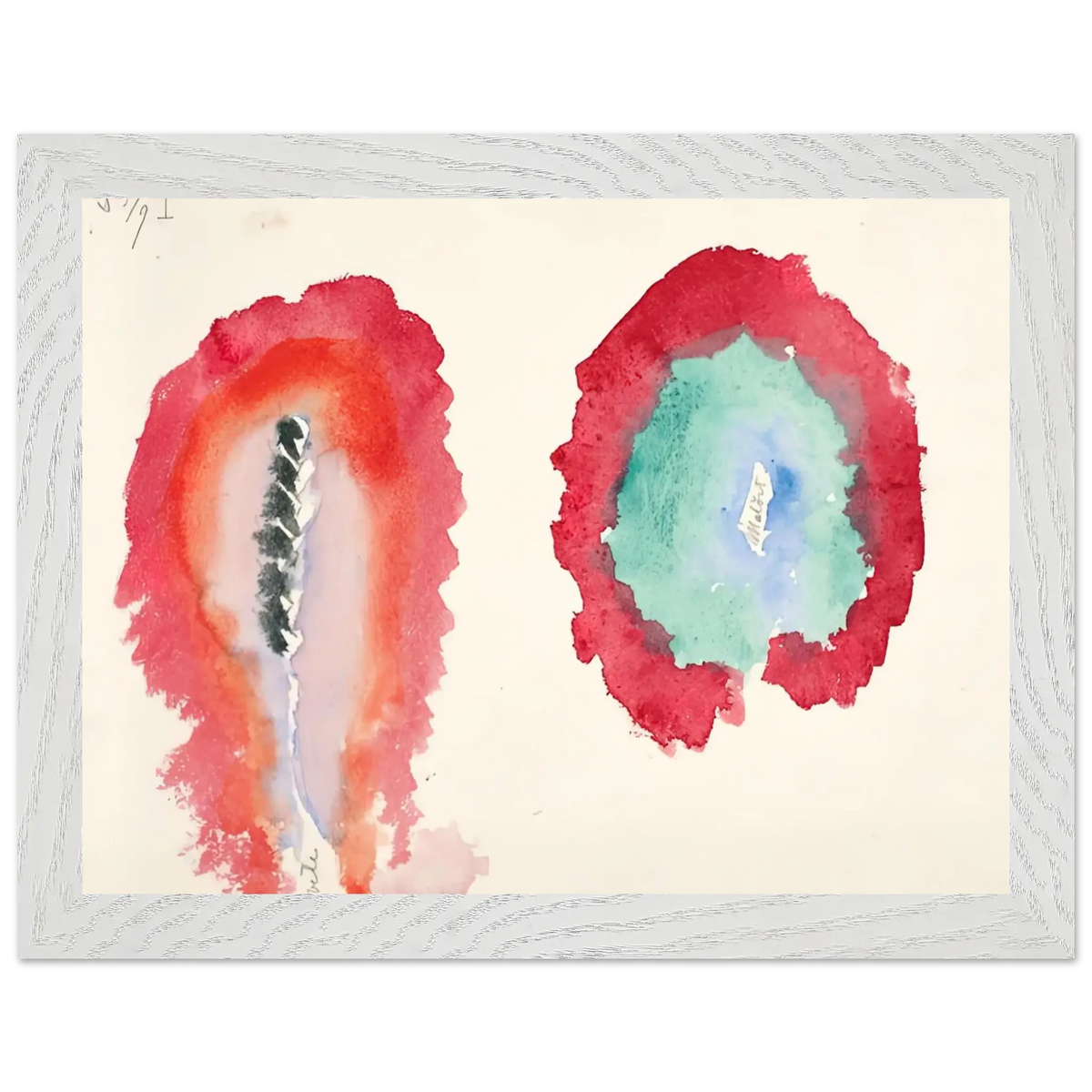 Hilma af Klint - WHEAT AND WORMWOOD 1922 Wall art - 60x80 cm / 24x32 Inches - Premium Wooden Framed Poster With Fine Art Paper - Wood frame