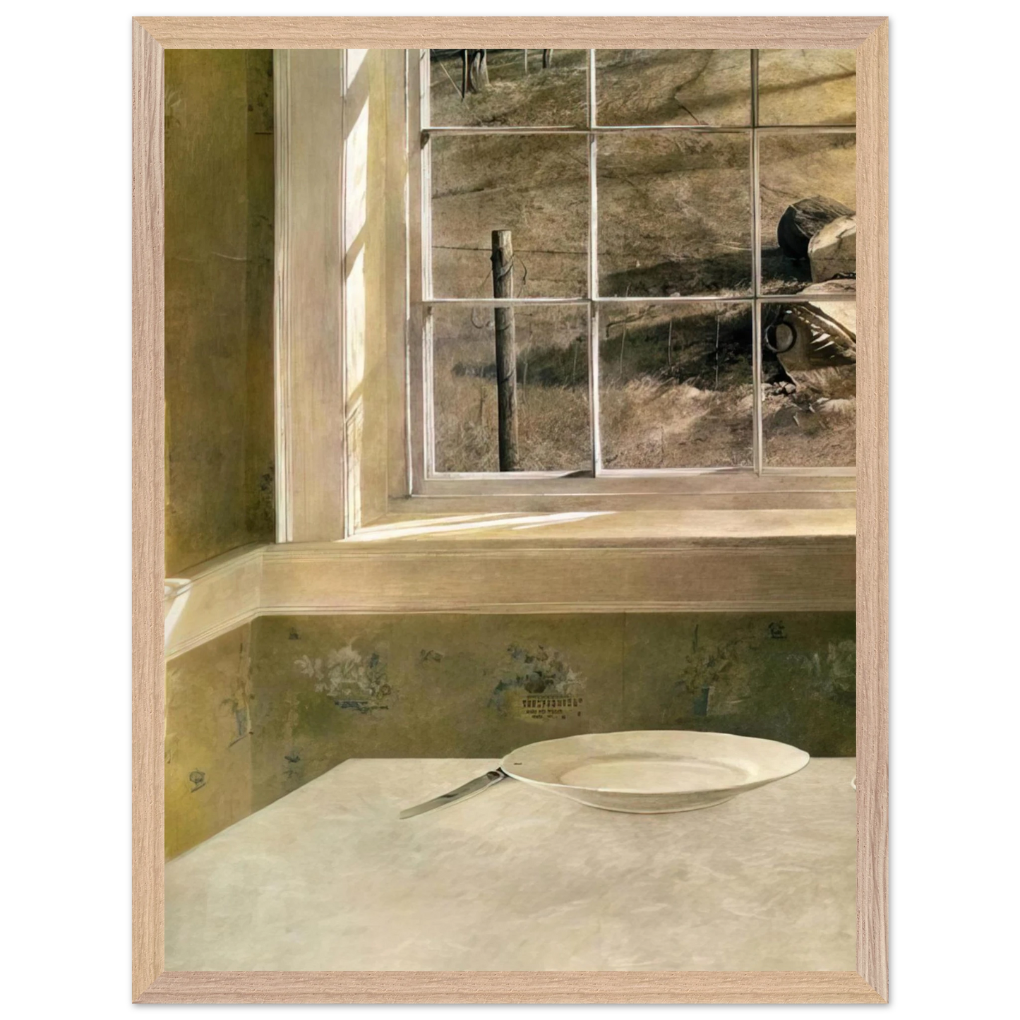 Andrew Wyeth - GROUNDHOG DAY Wall Art - 30x40 cm / 12x16 inches - Premium Wooden Framed Poster With Fine Art Paper - Black frame